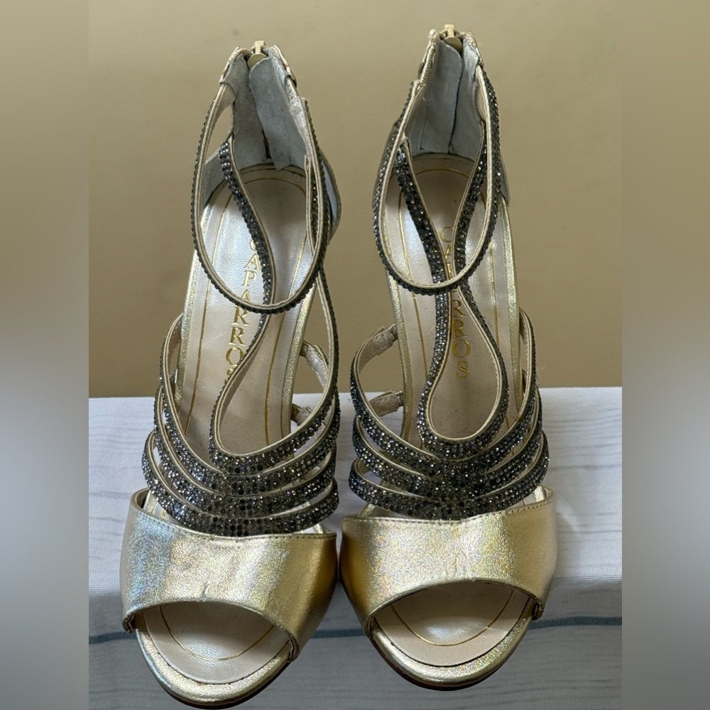 Caparros Gold and Silver Heels